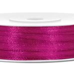 Libetui 50 metre saten bant fuşya genişlik 3 mm kurdele fuşya saten dekoratif bant fuşya hediye bandı dekorasyon bant fuşya, Noel dekorasyonu, hediye paketi, düğün, rulo 50 m renk fuşya