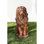 libre design Dekoratif 53cm Kahverengi Aslan Heykeli Ev Balkon Bahçe Dekorasyon Biblo Heykel Obje