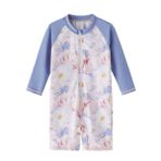 LIBREDGE Bebek mayosu tek parça mayo UV koruması 50+ güneş koruması mayo, Sonsuz aşk, 9-12 Ay