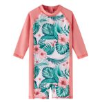 LIBREDGE Bebek mayosu tek parça mayo UV koruması 50+ güneş koruması mayo, Tropikal yağmur ormanı, 12-18 Ay