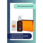 Licape Likit Güneş Koruma Seti | Likit Güneş Kremi SPF 50+ Cilt Temizleme Yağı 200 ml