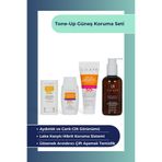 Licape Tone-Up Güneş Koruma Seti | Stick + Likit + Pink Tone-Up Güneş Kremi | Temizleme Yağı 200 ml
