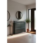 Liccia Metal Ayakkabılık 2 Li Yatay Kilitli Model - Antrasit