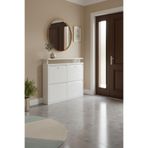 LICCIA Metal Ayakkabılık 2 Li Yatay Kilitli Model Beyaz, LC08-MSRL98-2