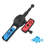 LICHIFIT Fishing Rod Handle Fishing Game Kit for Nintendo Switch Joy Con Fishing Spirits Fishing Star Game Accessories