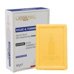 Licorael Kojic & Turmeric Sabunu 120g – Cilt Aydınlatıcı Temizleyici Sabun, Limon Kabuğu Özlü, Lekelere Karşı, Tüm Cilt Tipleri İçin