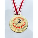 Lider Baskı 1 Adet Atletizm Şampiyonu Madalyası Dijital Baskılı Madalya - 5,5 x 5,5 cm - Altın