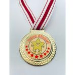 Lider Baskı 1 Adet Yıldız Öğrenci Madalyası - Dijital Baskılı Madalya - 5,5 x 5,5 cm - Altın