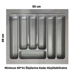 Lider Lider 55*49 Çekmece İçi Kaşıklık,(50*41 Ölçüsüne Küçülebilir) Gri