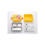 Lider MAGNESİA 3 BÖLMELİ PASLANMAZ ÇELİK 2 KATLI HAYVAN FİGÜRLÜ BESLENME KUTUSU 1120ML+70 ML TAŞIMA KUTUSU SEFER TASI