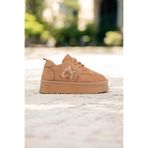 Lideral Kalın Taban Bağcıklı Yıldız Detaylı Kadın Kışlık Sneaker Spor Ayakkabı