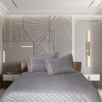 Lidoma Home Karelım Cıft Kısılık Yatak Ortusu - Gri - Siyah - 255 x 260 cm