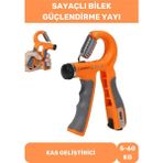 Lidya Cottone BMW Premium El Kol Bilek Güçlendirici Kas Yapma Egzersiz Aleti 5-60 Kg Sayaçlı Direnç Yayı Siyah - Tek Ebat