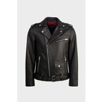 LİDYA DERİ Erkek Gerçek Deri Biker Ceket