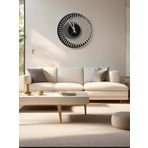 Lidya Luxury 40 cm Siyah Metal Duvar Saati – Sessiz Akar Mekizma, Modern Dekoratif Tasarım, Salon ve Ofis İçin Şık Saat