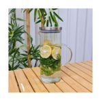 Lidyada Maison 1500ML Metal Kapaklı Borosilikat Cam Yağlık & Sürahi – Şık, Dayanıklı ve Sağlıklı Saklama Çözümü (9cm x 23CM) - 1BW-Beyaz - --
