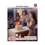 Lidyada Maison Ikarao Yetişkinler Için Karaoke Makinesi, Şarkı Sözleri Ekranlı, 2 Kendinden Şarjlı Kablosuz Mikrofon, Autotune ve Eq, 140W Hoparlör, Connect Tv, Ev, Aile, Parti, Seyahat Için Taşınabilir Karaoke - -