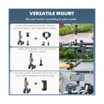 Lidyada Maison Kamera Bisiklet ve Motosiklet Gidon Montaj, Alüminyum Alaşımlı Kelepçe, 360°, ile Uyumlu X5 X4 X3 Ace Pro Go 3s, Djı Osmo 2 Mobile 7p Action 5 Pro 4 3 ile Uyumlu, Mm1, Gri - Option-1