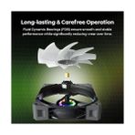 Lidyada Maison Montech E28 Argb 120 mm Kasa Fanı, Gelişmiş Soğutma Verimliliği Için 28 mm Kalınlığında Fan, Pwm 4 Pimli, Fdb Rulman, Sessiz Düşük Gürültü, 2000 Rpm, Aıo Uyumlu (Siyah, Tekli Paket) - 0 - Siyah