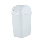Lidyada Maison Superio Mini Plastik Çöp Kovası, Salıncak Üst Kapaklı 1,25 Galon Kompakt Küçük Çöp Kovası Taşınabilir Çöp Kovası Tezgah, Masaüstü, Makyaj Vanity, Banyo, Araba, Lavabo Altı, Yurt Için, 5 Litre (Beyaz) - 000-Siyah - Option-1