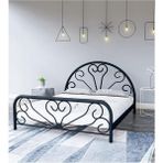 Lidyahan Store 300 Baby Siyah Çift Kişilik Metal Karyola 140X190