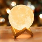 Lidyahan Store 3D Ay Gece Lambası Dekoratif Küre LED 3D Ay Lambastandlı 3D Ay Gece Lambası Dekoratif Küre LED 3D Ay Lamba