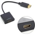 Lidyahan Store 5645 Dijital Displayport To HDMI Görüntü Çevirici Aparat Siyah Displayport Çıkışlı Bilgisayarların Görüntüsünü HDMI Girişli Monitör, Projeksiyon Vb Görüntü Cihazlarına Aktarır, Çevirir.