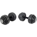Lidyahan Store Fitness Dambıl Seti, 30 Kg, Taşıma Çantalı, Döküm Plakalar, 2 Adet 34 cm Krom Bar, Siyah Renk