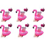 Lidyahan Store Flamingo Şişme Havuz Deniz Bardak Tutucu Float Bar 6 Adet