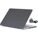 Lidyahan Store MacBook Pro 16,2 Inç Sert Kapak Kılıf A2485 A2780 A2991 A3403 A3186 Uyumlu | M1 M2 M3 M4 Pro/max Karbon Fiber Tpu 360° Koruma Siyah