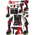 Lieber German 6lı Set Bl Motor Kırıcı Delici 1000 W Akülü Güç ile Taşlama ve Matkap İşlemleri
