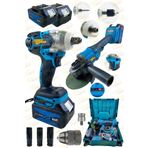 Lieber German Alman ,92 Vf 10 Ah Brushless Kömürsüz Motor Şarlı Taşlama + Akülü Bijon Somun Sökme Sıkma Makinası