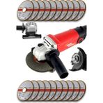Lieber German Bakır Sargılı Devir Ayarlı 3400 W 115-125 mm Spiral Avuç Içi Taşlama Makinası 20 Taş