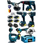LİEBER GERMAN Lieber German 21v 6lı Makina Seti Hilti Somun Sıkma Taşlama Daire Testere Dekupaj Darbeli Matkap