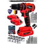 Lieber German Teknoloji 12VOLT Metal Şanjuman 27 Parça Setli Akülü Şarjlı Vidalama Matkap 360 W Güçlü Performans