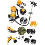 Lieber German Teknoloji Ylx 14 Hp Benzinli Sırt Tipi Çalı Çim Biçme Tırpan Makinesi Akrobat & Dip Çapa + Canavar