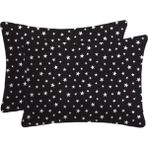 Lief Home %100 Pamuklu Fermuarlı Yastık Kılıfı | 50X70 ( 2 Adet ) - 50 x 70 cm - Siyah