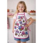 Lief Home 3-5 Yaş Çocuk Mutfak Önlüğü 35X50 cm – Su Geçirmez, Leke Tutmaz, Pamuk Polyester Karışımlı - 3 - 5 Yaş - Pembe - Mavi