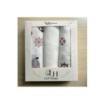 Lief Home 3’lü Müslin Örtü Seti | 75x85 Cm | %100 Pamuk | Yenidoğan Için Kutulu