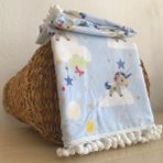 Lief Home Flanel ( Pazen ) Bebek Battaniyesi 100X115 | Çift Taraflı - 100 x 115 cm - Mavi