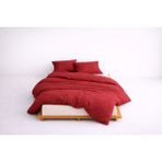 Lief Home Lüks Ranforce Kumaş %100 Pamuklu Tek Kişilik Nevresim Takımı 160X220 | Lastikli Çarşaf 100X200+30 - Kırmızı - 160 x 220 cm