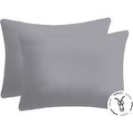 Lief Home Pamuklu Fermuarlı Yastık Kılıfı | 50 x 70 ( 2 Adet ) - Gri - 50x70