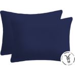 Lief Home Pamuklu Fermuarlı Yastık Kılıfı | 50 x 70 ( 2 Adet ) - Lacivert - 50x70