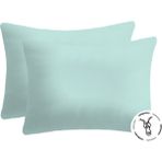 Lief Home Pamuklu Fermuarlı Yastık Kılıfı | 50 x 70 ( 2 Adet ) - Su Yeşili - 50x70