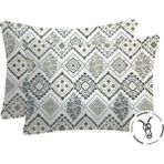 Lief Home Ranforce Kumaşından Gizli Fermuarlı Yastık Kılıfı 50X70 ( 2 Adet ) - Sarı - Gri - 50 x 70