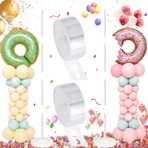 Liekadijiae 2 set balon standı seti dekorasyon, şeffaf balon tutucu, balon sütun standı, balon çubuk tutucu, doğum günü partisi, düğün partisi, Noel dekorasyonu için