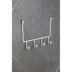 Lif ve Kese Askılığı - Beyaz Paslanmaz Metal Banyo Köşeliği, Duş Rafı ve Duş Askılarına Uyumlu