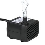 lifcasual 280L/H 4 W Dalgıç Su Pompası Akvaryum Masaüstü Çeşmeler Gölet Su Bahçeleri ve Hidroponik Sistemler için Tek Nozlu 4.9ft(1.5m) Güç Kablosu AC220-240V