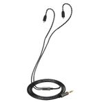 lifcasual 3.5mm Kablolu Kablosu Çıkarılabilir Yedek Kablosu MMCX Konektörü Shure SE215 SE315 SE425 SE535 SE846 UE900 lar Siyah