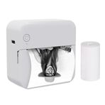 lifcasual Cep Termal Yazıcı Çok İşlevli Taşınabilir Etiket Makinesi 300 DPI Anında P Baskı Desteği Akıllı Telefon için BT Koruması ve 1 Kağıt Rulosu 57 mm iOS ile uyumlu Beyaz için Android Sistemi